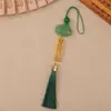 Novo coelho de jade esmaltado estilo chinês pingente de borla para o Festival do Meio Outono ornamento pendurado elegante estilo nacional pingente de borla de lembrança do feriado do Festival do Meio Outono