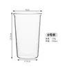 Estilo Ins Simples Copo de Água de Vidro Borossilicato Grande Capacidade Copo Alargado Copo para Café Latte Copo para Chá de Frutas Copo para Bebidas Frias