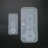 Molde de Resina de Cristal DIY Papoula Pingente de Floco de Neve Molde de Floco de Neve de Três Elos Ornamento Molde de Silicone