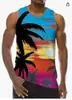 Directo de Fábrica Transfronterizo Nuevo Chaleco sin Mangas para Hombre Casual Holgado Talla Grande Estampado Digital 3D