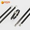 4.6mm brida metálica de alambre enrollable con bloqueo de bola brida metálica de plástico PVC recubierta de acero inoxidable