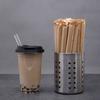 Pajilla Gruesa de Papel Kraft 19cm Transparente Desechable para Té de Leche con Perlas Boba Tendencia Pajilla Grande Boca Gruesa Extendida 23cm