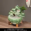 Tanque de Peces de Cerámica Adornos de Agua Corriente Fuente Pequeño Tanque para Peces Dorados Hogareño Recipiente Grande para Peces Sala de Estar Humidificación Decoración Paisajismo