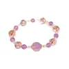 Pulseira de Contas de Ametista Novo Estilo para Mulheres, Única, Bonita, Luxo Leve, Sensação de Alto Padrão, Nicho, Exquisita, Joia de Mão Versátil