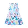26 Vestidos Novos de Verão para Meninas, Estilo Europeu e Americano, Vestidos Infantis Estampados com Gola Redonda, Vestidos de Princesa Modernos, Peça Única Dropshipping