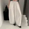 Foto real de los nuevos pantalones balloon de alta calidad para mujer de la moda coreana Dongdaemun otoño 2026, pantalones casuales texturizados