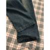 Jeans Gruesos con Forro de Polar Talla Plus para Mujer, Invierno, para Figuras Curvilíneas, Sueltos de Cintura Alta Adelgazantes de Pierna Recta Pierna Ancha