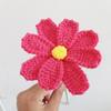 Alambre de Acero Suave Ganchillo Rosado Decorativo Flores Artificiales Creativo Tejido Flor Gesang Adornos de Flores Artificiales Tejidas a Mano Terminadas