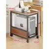 Soporte para Caja de Computadora Estación de Trabajo de Oficina Host Estante de Almacenamiento Móvil Hogar de Pie con Ruedas Gabinete de Almacenamiento