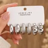 Venta Caliente Transfronteriza Joyería Europea y Americana Personalizada Set de Aretes CCB Aretes Creativos en Forma de C Aretes Accesorios de Joyería para Mujeres