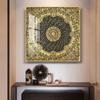 Cuadro colgante Thangka de oro negro, pintura de entrada con mantra de seis caracteres, sutra del corazón, mandala Xizang, pintura decorativa para sala de estar de hotel pintada en oro, pintura al óleo