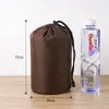 Lona de Tres Compartimentos Poliéster Exterior Primeros Auxilios Saco de Dormir Tienda de Campaña Almacenamiento Portátil Cordón de Nylon Bolsa de Empaque con Cordón