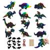 Creativo Dibujo Animado Dinosaurio Arte de Rascar para Niños DIY Marcadores Coloridos con Forma Papel de Pintura Colorido Hecho a Mano Venta al por Mayor para Colorear