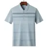 Camiseta de Manga Curta para Pai Algodão Puro Verão Homens de Meia-Idade 40-50 Anos Camisa Polo Homens de Meia-Idade e Idosos Manga Meia-Idade Avô