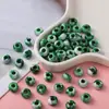 Cuentas Acrílicas Bicolores Difuminadas con Agujero Grande Cuentas Redondas Perforadas de Color Sólido Material para Manualidades DIY con Cuentas Plástico Suelto Al por Mayor