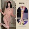 Lencería Sexy Puro Deseo Lunares Encaje Lazo Uniforme de Sirvienta Sexy Traje Sin Quitar Pijama para Mujeres