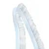 Ribete de Encaje con Volantes de Nylon de una Cara de 1.8 cm con Organza para Vestido de Novia Decoración de Falda DIY Banda Elástica