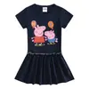 2020 Leitão Verão Novo Vestido de Leitão Algodão Manga Curta Orelha de Bebê Plissado Estilo Ocidental Vestido de Leitão