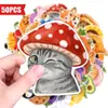Compra directa transfronteriza de 50 divertidas y lindas pegatinas creativas impermeables con temática de comida para mascotas, calcomanías de dibujos animados lindas