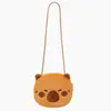 Nuevo y lindo bolso bandolera de peluche de moda para niños con forma de oso y gato, monedero, mini bolso de hombro para niña