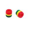 Cuentas de Agujero Grande Arcoíris Resina Rayas Color Mezclado Cuentas Cubeta Adornos para la Cabeza Pulsera Cuentas Dispersas Niñas DIY Accesorios de Mano para Niños
