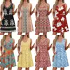 2026 Ropa de Mujer de Comercio Exterior Europeo y Americano Transfronteriza Amazon Vestido de Verano con Estampado de Tiras y Bolsillo