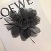 Novo Estilo Chinês Vintage Flor de Pena de Organza Rosa Seca Clipe de Cabelo DIY Flor de Pescoço Corsage Adorno de Cabeça Acessórios de Vestuário