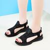 Sandalias nuevas de verano estilo coreano de moda banda elástica sandalias deportivas para mujer plataforma peep toe malla talla grande zapatos de mujer