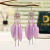 Pendientes de Plumas Redondos Pequeños Frescos de 15+1 Colores Pendientes Pendientes Su Marca Tixi Joyería de Margarita