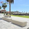 Grc banco ao ar livre parque quadrado ao ar livre banco de concreto aparente banco de concreto pré-moldado assento canteiro de flores