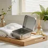 Punto Mayorista Cuadrado Flip Joyería Caja Pequeña de Hierro Pasador Clip de Papel Caja para Anillos Caja de Almacenamiento para Joyería de Auriculares Fábrica
