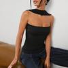 Moda Femenina Transfronteriza Nueva Otoño e Invierno 2026 Estilo Trendy Ins Único Top Camisola Ajustado al Cuerpo con Cuello Halter