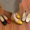 Primeiro Encontro com o Estilo Doce Francês: Sapatilhas de Bolinhas com Laço para Mulheres, Sapatos Planos de Bico Quadrado para Calçar