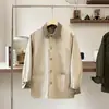 Jaqueta Casual Masculina e Feminina com Lapela Multi-bolsos Solta Jaqueta Workwear 13742