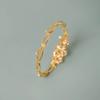 Pulsera Ginkgo con Hebilla Color Oro Moda para Mujer Combinable Juego de Albaricoque Tres Vidas Diamante Perla Pulsera Abierta Pulsera