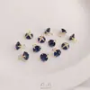 Colgante de Circonio de Color Único de 7 mm Relleno de Oro de 14 Quilates que Conserva el Color Colgante Pequeño de Circonio Hecho a Mano para DIY Colgante de Joyería para Pulsera Collar
