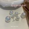 Elegantes aretes de gancho para la oreja de perlas Shijia Aretes de lujo ligero de alta gama para mujer Aretes de plata esterlina 925 aretes de perlas de nicho