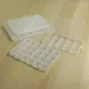 Caja de almacenamiento de plástico con cuentas de 10 compartimentos para tarjetas, caja de plástico con compartimentos transparentes de 15, 18, 20, 24, 32 compartimentos