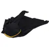 Sombrero de Danza de Tejido de Punto Negro, Chal de Lujo para Cosplay y Performance, y Sombrero para la Cabeza