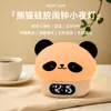 Lámpara de Silicona Panda Recargable por USB Color Cambiante RGB Luz Nocturna con Compañero de Sueño Tira de Luces LED de Colores y Despertador Lámpara Táctil En Stock