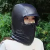 Gorro Cálido de Invierno para Mujeres que Andan en Bicicletas Eléctricas, Protección Facial, Protección para los Oídos, Gorro Lei Feng Engrosado, Gorro de Plumas Impermeable y a Prueba de Frío para Exteriores