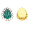 Venda Quente Transfronteiriça 7*10 Gota d'Água Colorida Acrílico Garra Dourada Garra de Girassol Strass para Costura à Mão Acessórios de Cabelo DIY e Decorações de Sapatos