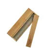 Caja de Bambú Rectangular con Tapa Deslizante Caja Portátil para Pinceles de Caligrafía Almacenamiento de Plumas Pequeño de Madera Caja de Regalo