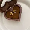 Pendientes Pequeños y Exquisitos de Piedra Ojo de Tigre para Mujer, Lujo Accesible y Pendientes de Gama Alta, Nuevos Pendientes Retro Elegantes y Atmosféricos 2025