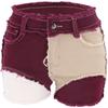 2023 verão fábrica fornecimento direto Europa e Estados Unidos Amazon nova alta qualidade costura multi-cor esticar shorts jeans femininos