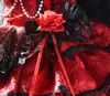 Vestido de Princesa Diablita de Halloween Disfraz Cosplay de Vampiro para Niñas Vestido Infantil Lolita con Tirantes para Todas las Estaciones