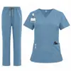 Entrega Rápida Mismo Día En Stock Conjunto de Ropa de Trabajo de Manga Corta Más Vendido Transfronterizo de Amazon para Clínicas Dentales