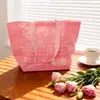 Bolsa de Hombro Tejida de PP Spot Bolsa de Almacenamiento Tienda de Ropa Bolsa de Regalo Laminada Ecológica Compras Supermercado Bolsa de Tote Plegable