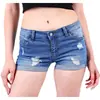 Fuente Amazon Shorts de Mezclilla Rasgados de Moda Deseo Blanco Dobladillo Enrollado Elásticos de Cintura Alta Ajustados Shorts Calientes