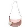 Bolsa Meia-Lua Estilo Ocidental Casual com Textura Nova Primavera 2025 Tendência de Moda Bolsa Transversal de Ombro Feminina Bolsa para o Dia a Dia